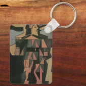 フアン・グリスによるハーレクイン、ヴィンテージ・キュビズム・アート キーホルダー (裏面)