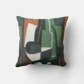 フアン・グリスによるワインカラフェボトル、ヴィンテージキュビズム クッション (裏面)