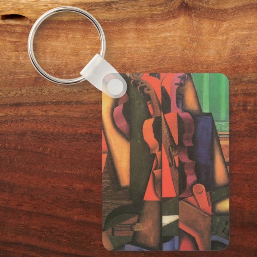 フアン・グリスのバイオリンとギター、キュビズム芸術 キーホルダー (正面)