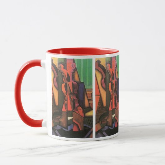 フアン・グリスのバイオリンとギター、キュビズム芸術 マグカップ (左)