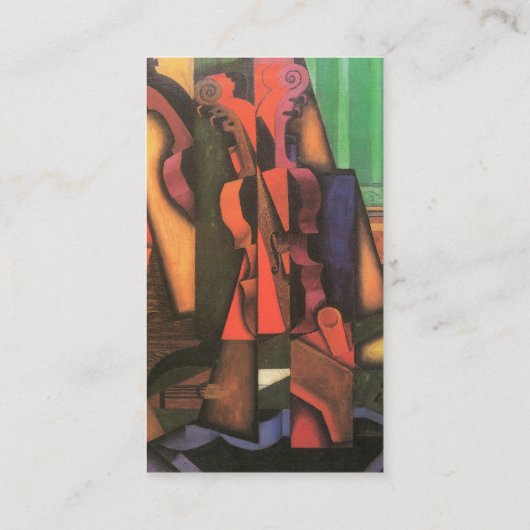 フアン・グリスのヴァイオリンとギター; ヴィンテージ・キュビズム 名刺 (裏面)