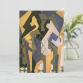 フアン・グリスの「テーブル上のハーレクイン」、ビンテージ・キュビズム 招待状 (スタンド正面)