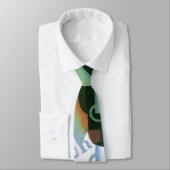 フアン・グリスの「瓶と果物皿」、ヴィンテージ・キュビズム ネクタイ (タイ)