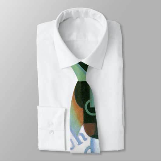 フアン・グリスの「瓶と果物皿」、ヴィンテージ・キュビズム ネクタイ (タイ)