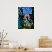 フアン・グリスの《窓辺の静物》 ポスター (キッチン)