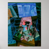 フアン・グリスの《窓辺の静物》 ポスター (正面)