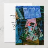 フアン・グリスの《窓辺の静物》 招待状 (正面/裏面)