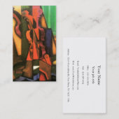 フアン・グリス著キュービズムの芸術のバイオリンおよびギターの絵画 名刺 (正面/裏面)