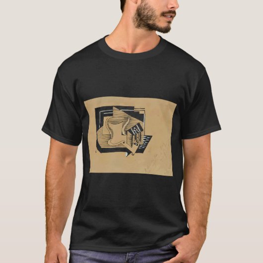 フアン・グリス ギターと本のある静物 Tシャツ (正面)