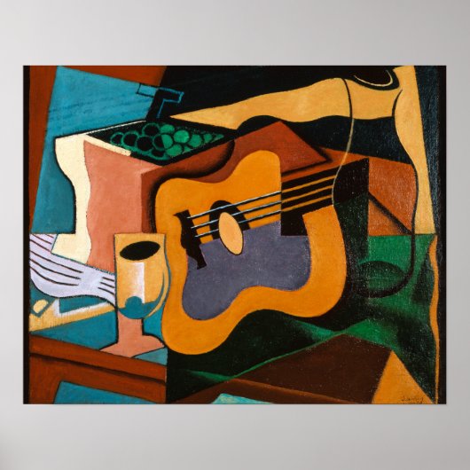 フアン・グリス、ギターのある静物画、 ポスター (正面)