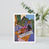 フアン・グリス「ゲラニウムのポット」ファインアート ポストカード (スタンド正面)