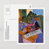 フアン・グリス「ゲラニウムのポット」ファインアート ポストカード (正面/裏面)