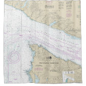 フアン・デ・フカ海峡の入り口のチャ航海のート シャワーカーテン (正面)