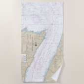 フアン・デ・フカ海峡の入り口のチャ航海のート ビーチタオル (正面)