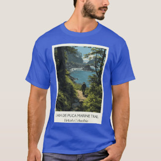 フアン・デ・フカ・マリンレール・ウェストコースト・ハイキング・アートプリント Tシャツ