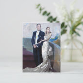 フアン・ドミンゴ・ペロンとエヴァ・ドゥアルテの肖像画 ポストカード (スタンド正面)