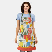 フアヴィスムスタイル鮮やかカラーズガーデンポット エプロン (着用した状態)