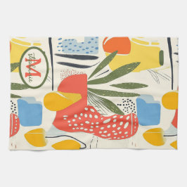 フアヴィスムスタイル鮮やかカラーズガーデンポット キッチンタオル