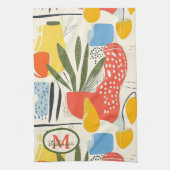 フアヴィスムスタイル鮮やかカラーズガーデンポット キッチンタオル (縦)