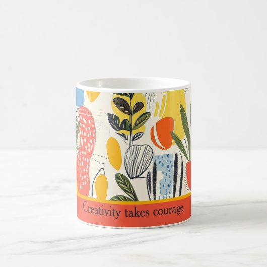 フアヴィスムスタイル鮮やかカラーズガーデンポット コーヒーマグカップ (中央)