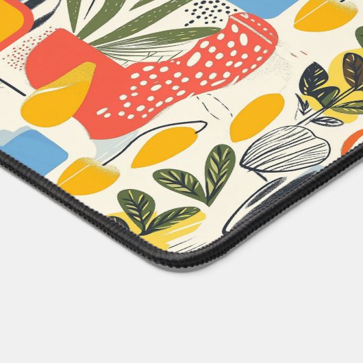 フアヴィスムスタイル鮮やかカラーズガーデンポット デスクマット (コーナー)