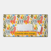 フアヴィスムスタイル鮮やかカラーズガーデンポット デスクマット (キーボード&マウス)