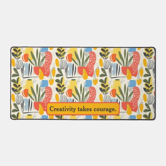 フアヴィスムスタイル鮮やかカラーズガーデンポット デスクマット (正面)