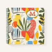 フアヴィスムスタイル鮮やかカラーズガーデンポット ノートブック (正面)