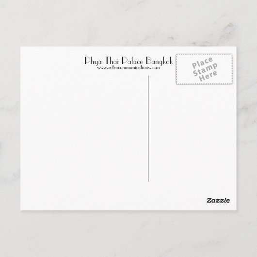 フィアタイパレスバンコク ポストカード (裏面)