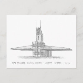 フィアットタリエロサービスステーション、アスマラ、エリトリア ポストカード