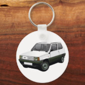 フィアットパンダ30/45 Mk1 （ティポ141）白 キーホルダー (正面)