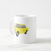 フィアット124の黄色 コーヒーマグカップ (正面左)