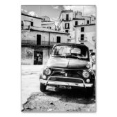 フィアット500のイタリアのクラシックな車のギフトのcinquecento テーブルナンバー (正面)