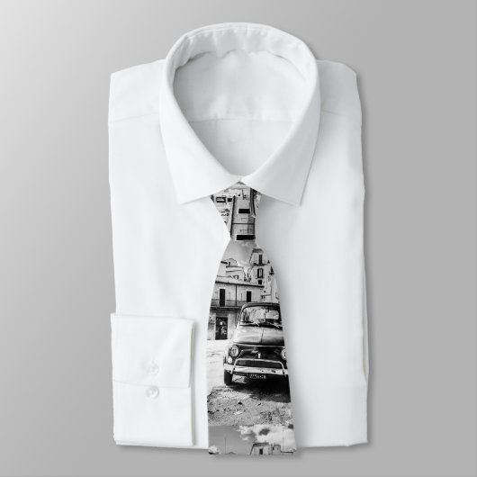 フィアット500のイタリアのクラシックな車のギフトのcinquecento ネクタイ (タイ)