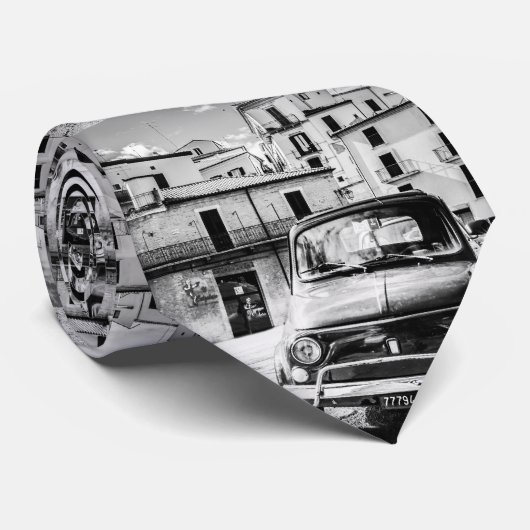 フィアット500のイタリアのクラシックな車のギフトのcinquecento ネクタイ (ロール)