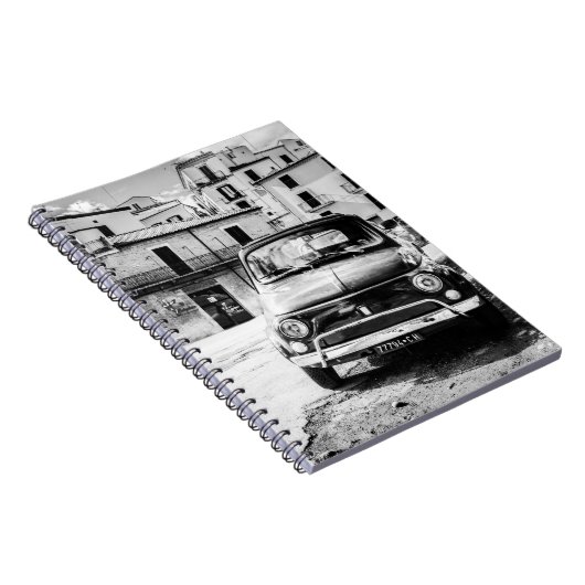 フィアット500のイタリアのクラシックな車のギフトのcinquecento ノートブック (右側)