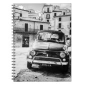 フィアット500のイタリアのクラシックな車のギフトのcinquecento ノートブック (正面)