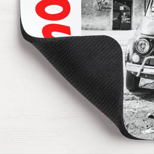 フィアット500のイタリアのクラシックな車のギフトのcinquecento マウスパッド (コーナー)