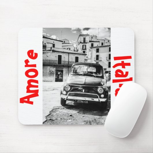 フィアット500のイタリアのクラシックな車のギフトのcinquecento マウスパッド (マウス)