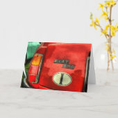 フィアット500の挨拶状 カード (黄色い花)