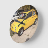 フィアット500の時計 ラウンド壁時計 (傾斜)