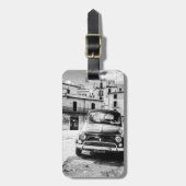 フィアット500の荷物のラベル、クラシックでイタリアンな車 ラゲッジタグ (正面縦)