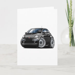 フィアット500の黒い車 カード