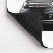 フィアット500の黒い車 マウスパッド (コーナー)