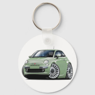 フィアット500のLt Green Car キーホルダー