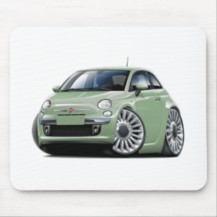 フィアット500のLt Green Car マウスパッド