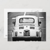 フィアット500インローマ、イタリア ポストカード (正面/裏面)