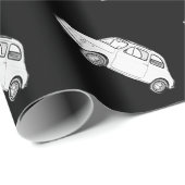 フィアット500トポリノブラックアンドホワイタリアンイトシティカー ラッピングペーパー (ロールコーナー)