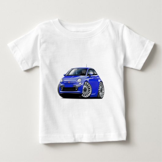 フィアット500ブルーカー ベビーTシャツ (正面)