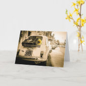 フィアット500ローマ カード (黄色い花)